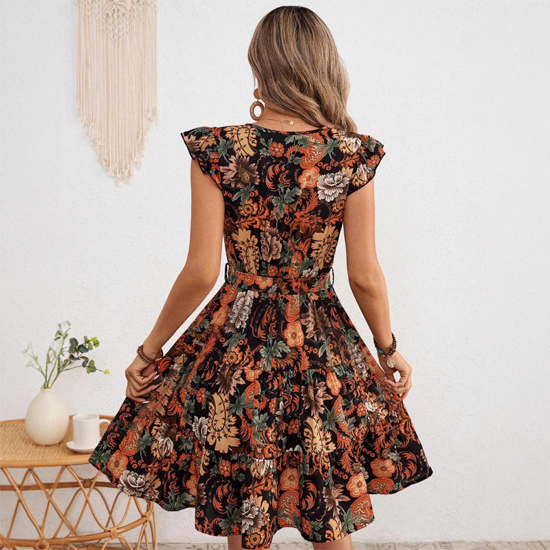 Image of Women's Floral A-Line Mini Dress