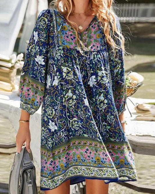 Image of Women's Floral A-Line Mini Dress