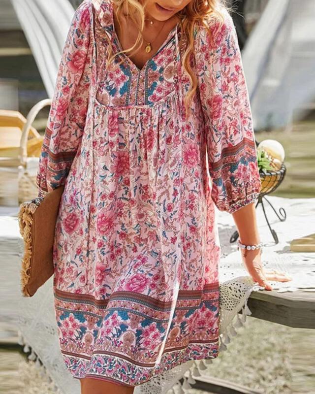 Image of Women's Floral A-Line Mini Dress