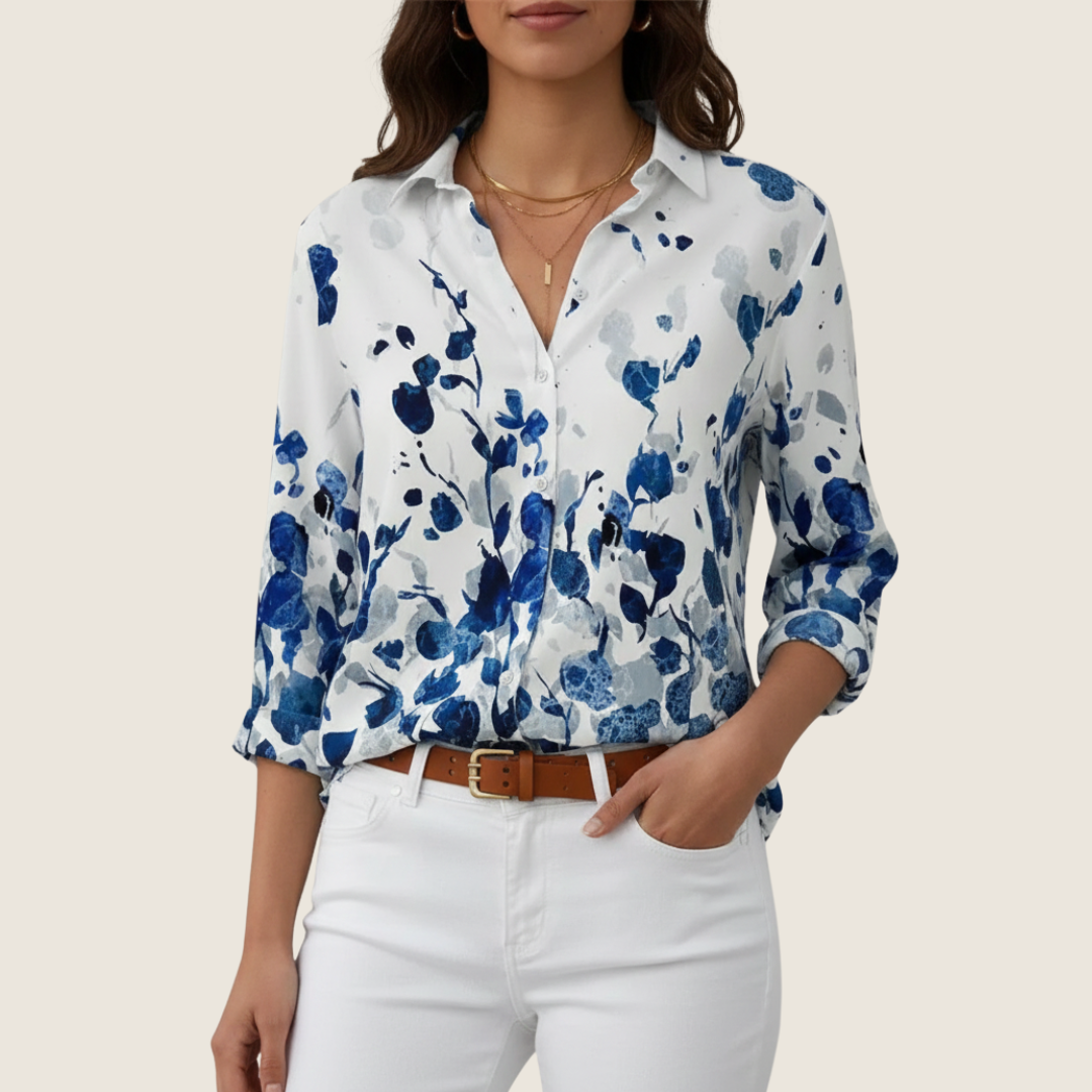 Image of Women's Floral Button-Down Blouse