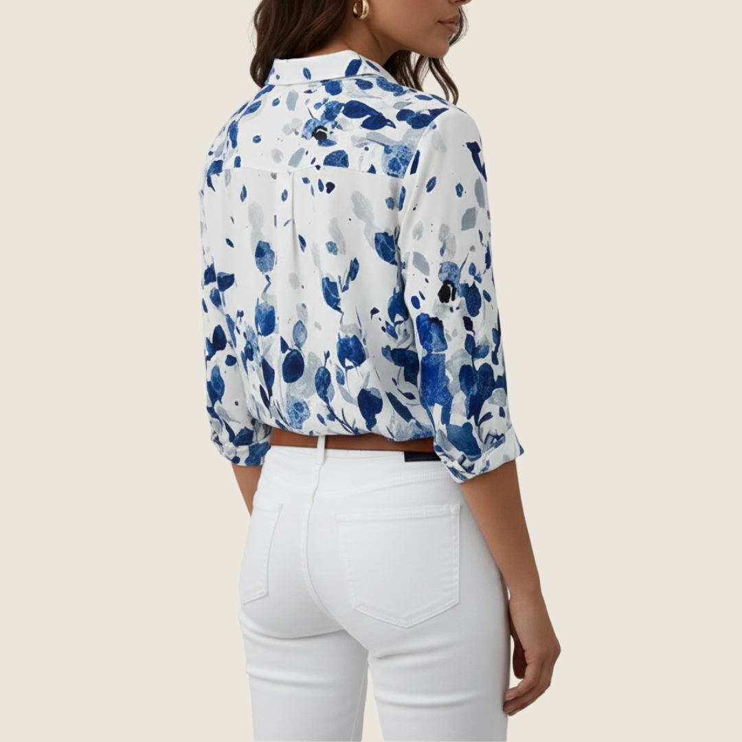Image of Women's Floral Button-Down Blouse