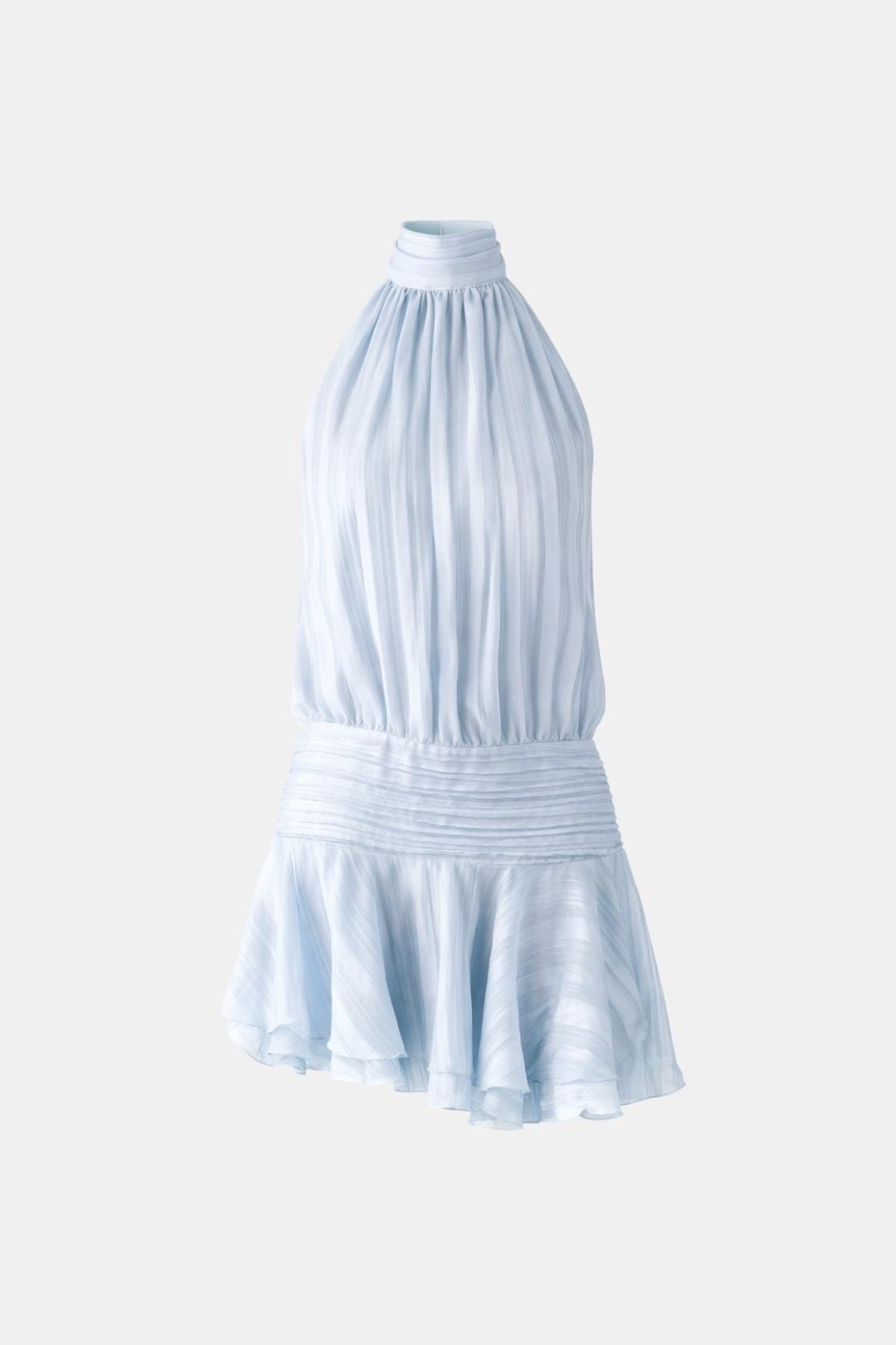 Image of Women's Halter Backless Chiffon Mini Dress