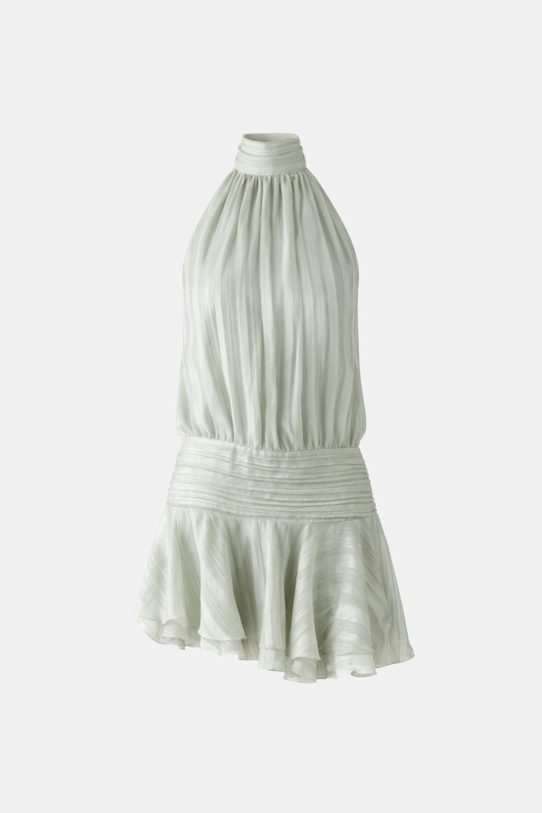 Image of Women's Halter Backless Chiffon Mini Dress