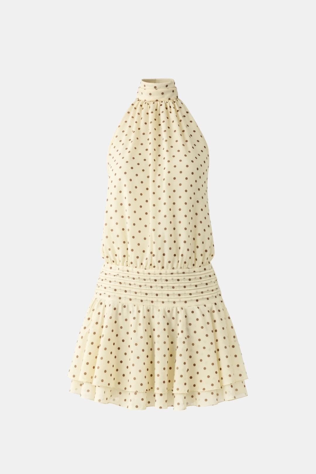 Image of Women's Halter Backless Chiffon Mini Dress