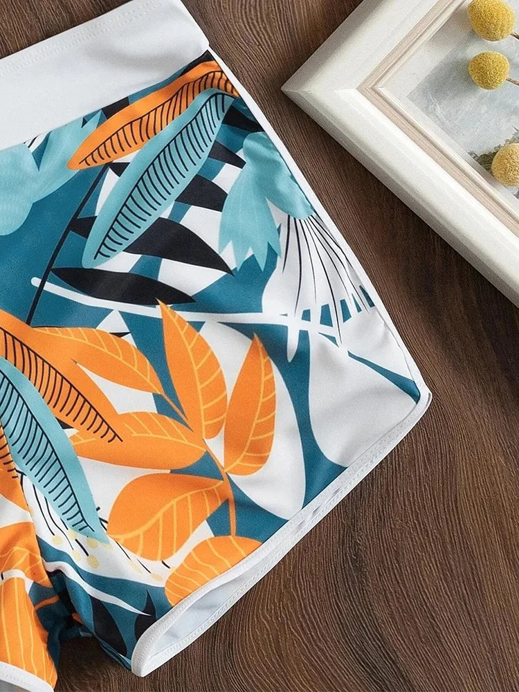 Image of Women's Halter Printed Swim Set