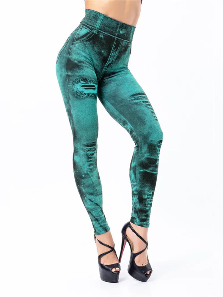 Image of Women's High-Waisted Printed Leggings