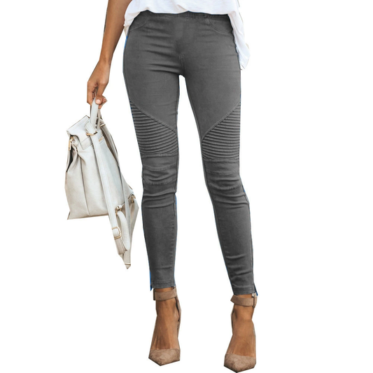 Image of Women's High-Waisted Skinny Moto Pants