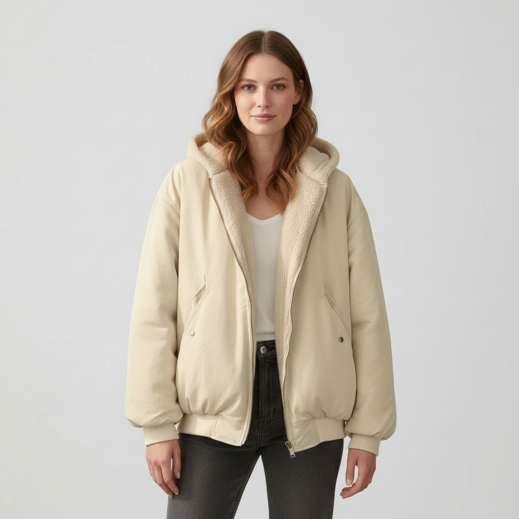 Image of Women's Hooded Bomber Jacket