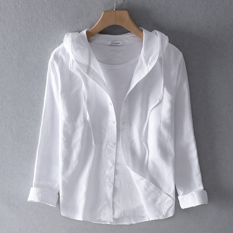 Image of Women's Hooded Button-Down Blouse