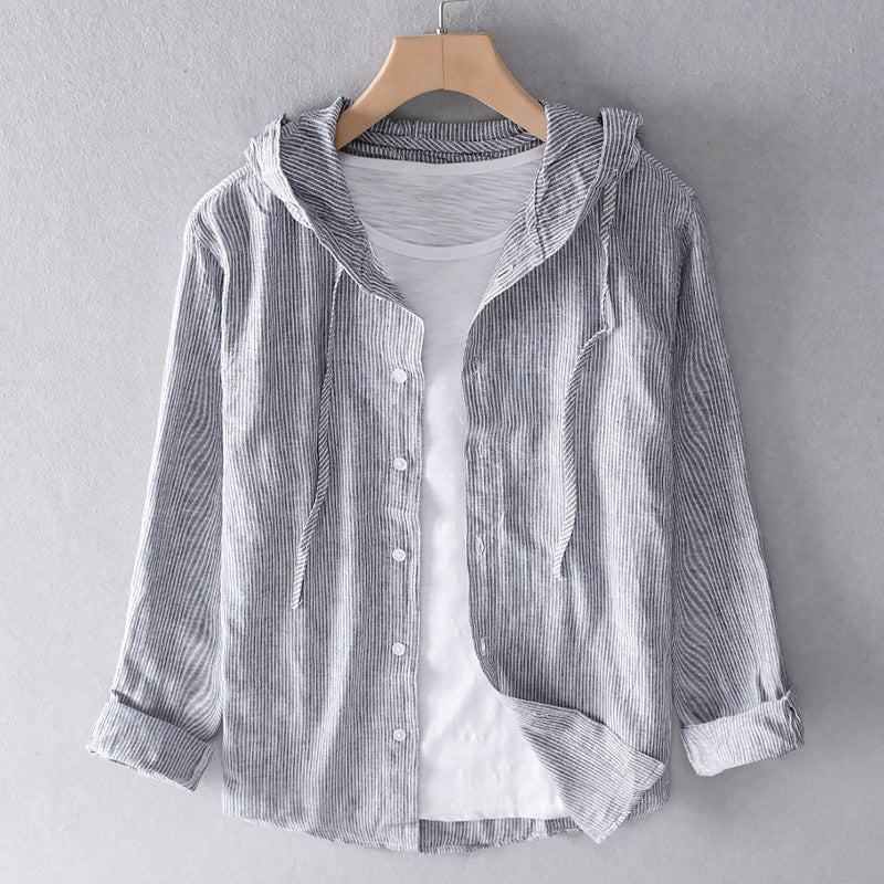 Image of Women's Hooded Button-Down Blouse