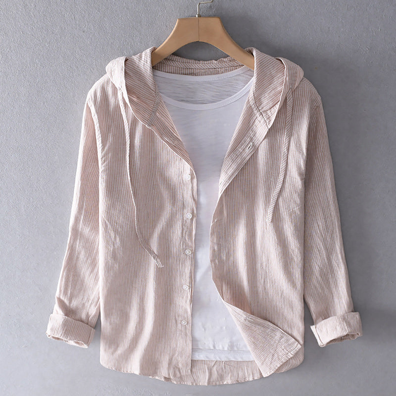Image of Women's Hooded Button-Down Blouse