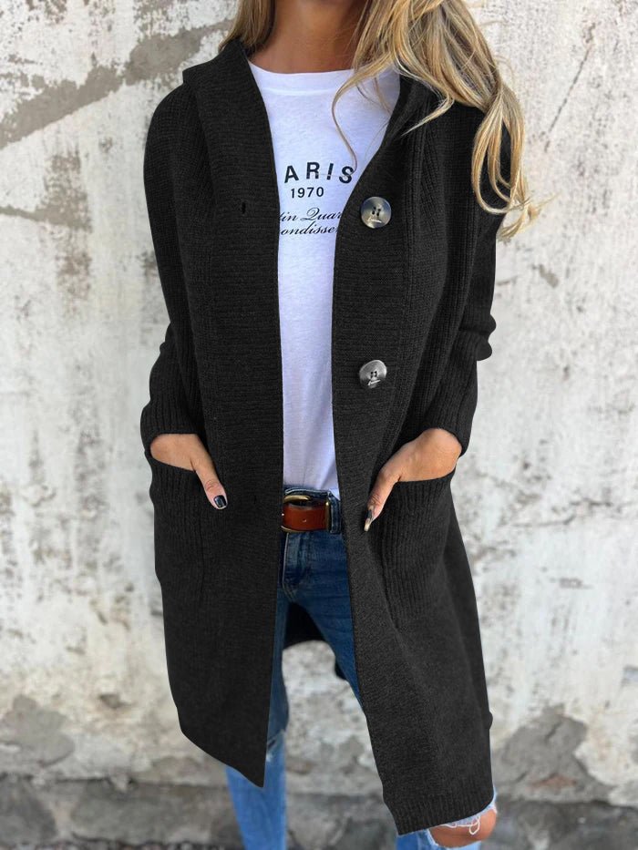 Image of Women's Hooded Long Cardigan