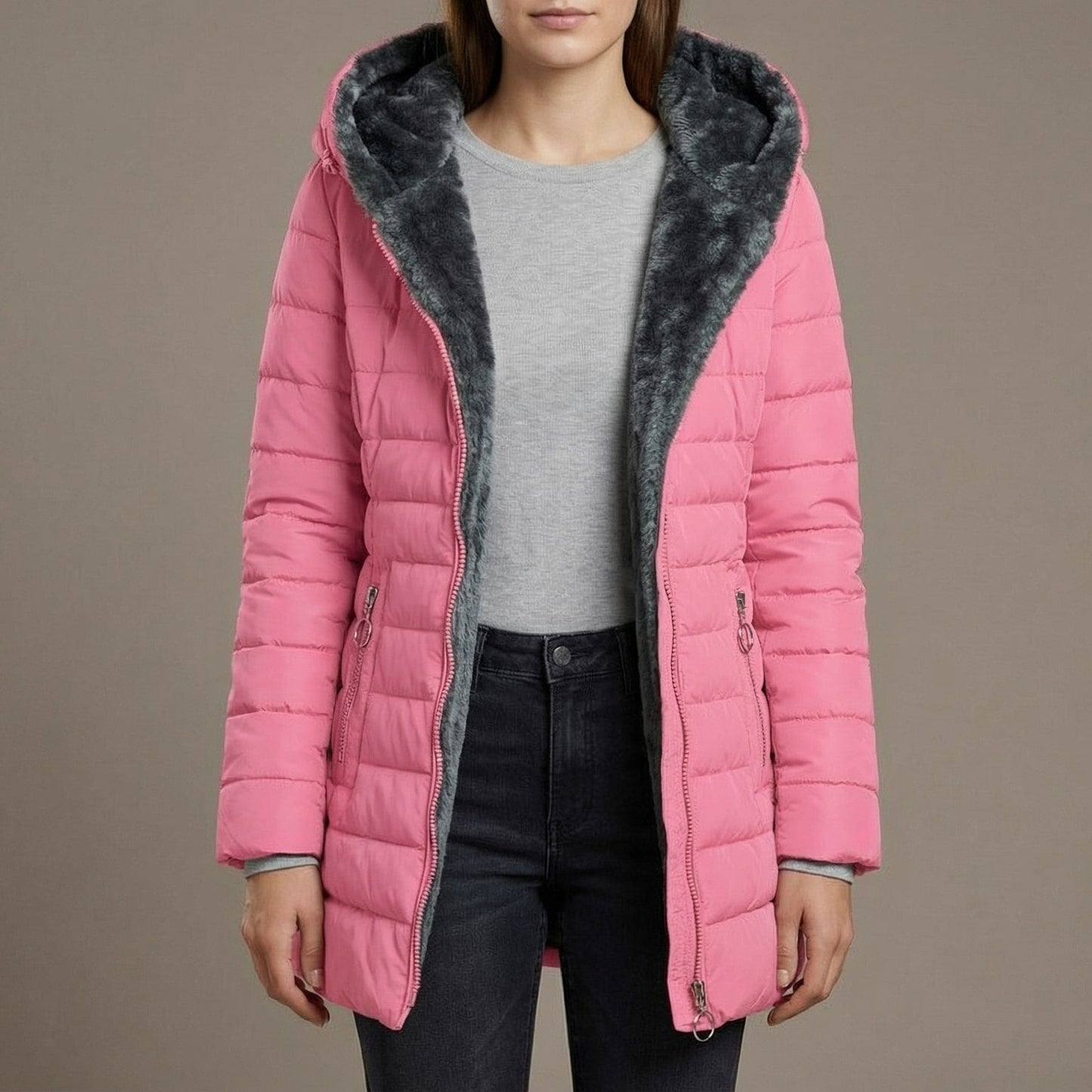 Image of Women's Hooded Quilted Puffer Jacket