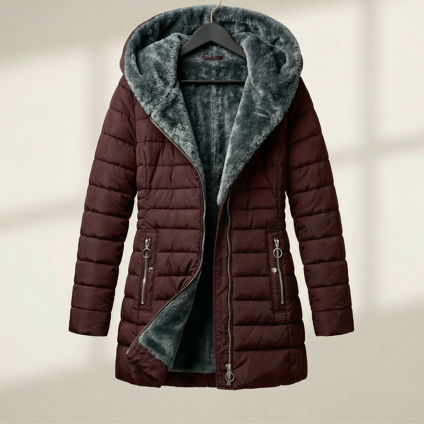 Image of Women's Hooded Quilted Puffer Jacket