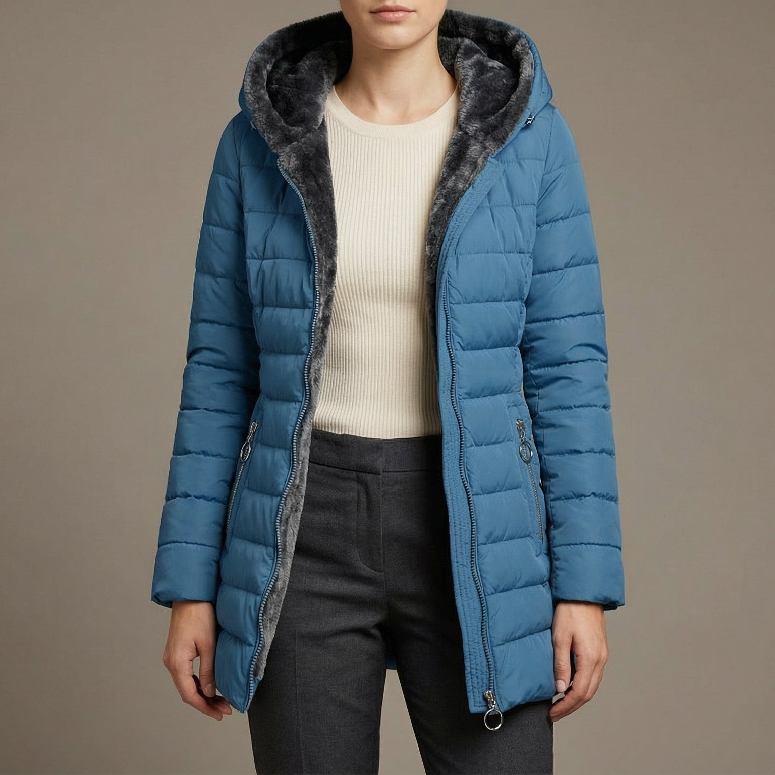 Image of Women's Hooded Quilted Puffer Jacket