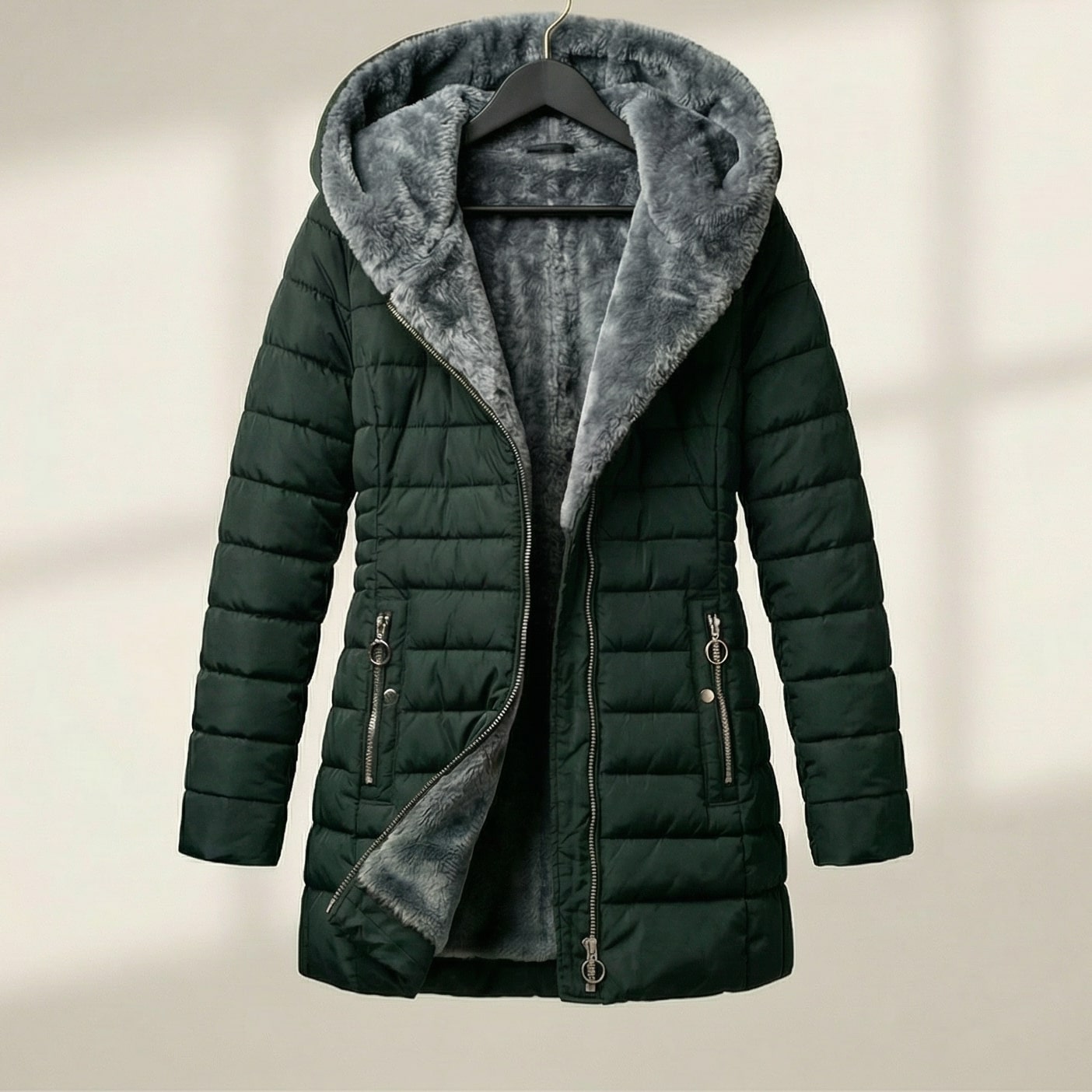Image of Women's Hooded Quilted Puffer Jacket