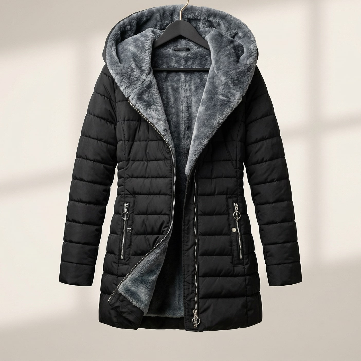 Image of Women's Hooded Quilted Puffer Jacket