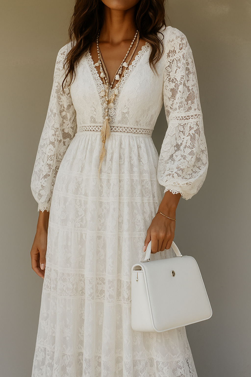 Image of Women's Lace A-Line Maxi Dress