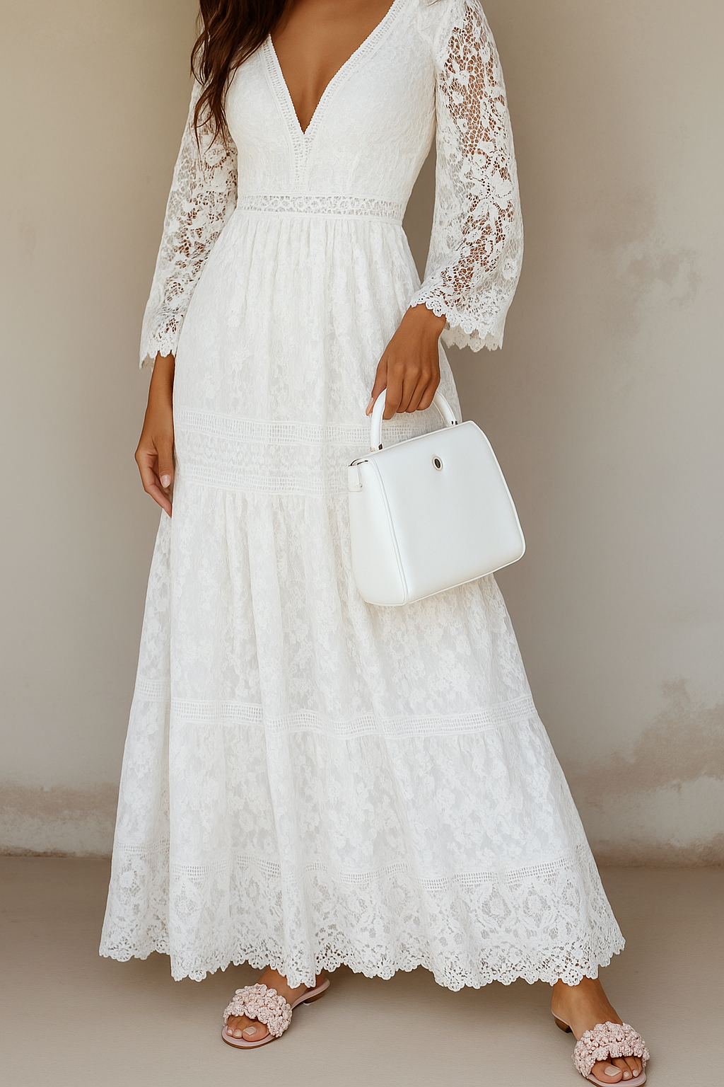 Image of Women's Lace A-Line Maxi Dress