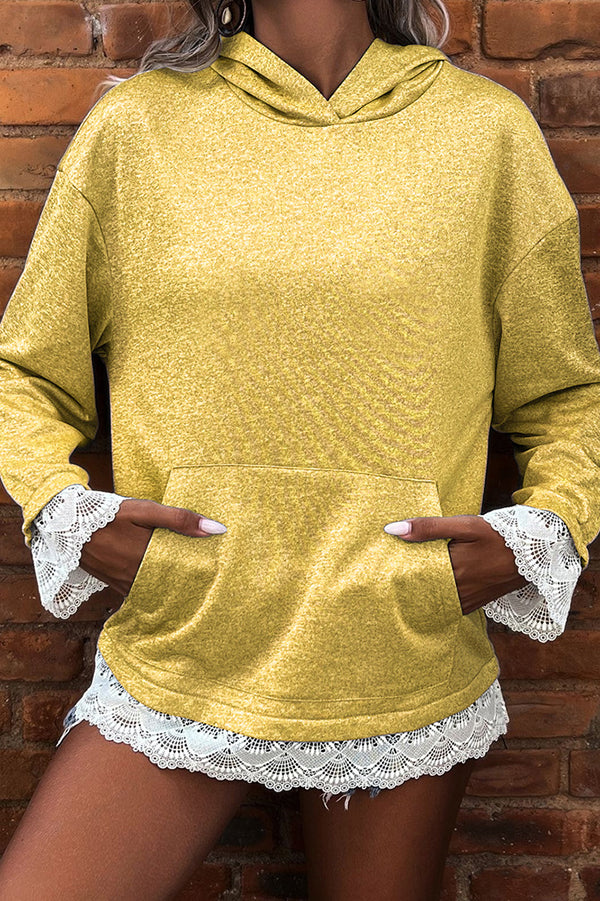 Image of Women's Lace Trim Hoodie