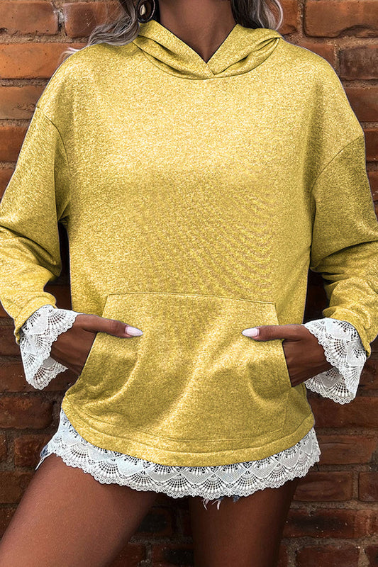 Image of Women's Lace Trim Hoodie