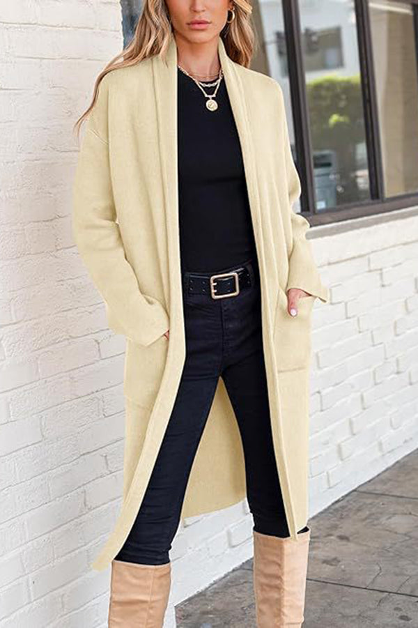 Image of Women's Long Open Front Cardigan Jacket