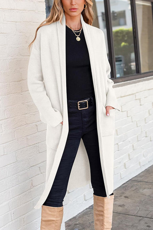 Image of Women's Long Open Front Cardigan Jacket