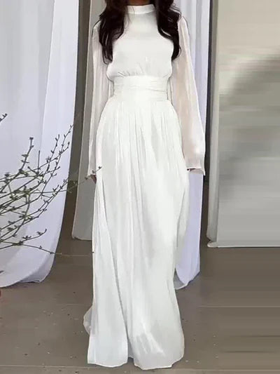 Image of Women's Long Sleeve A-Line Maxi Dress