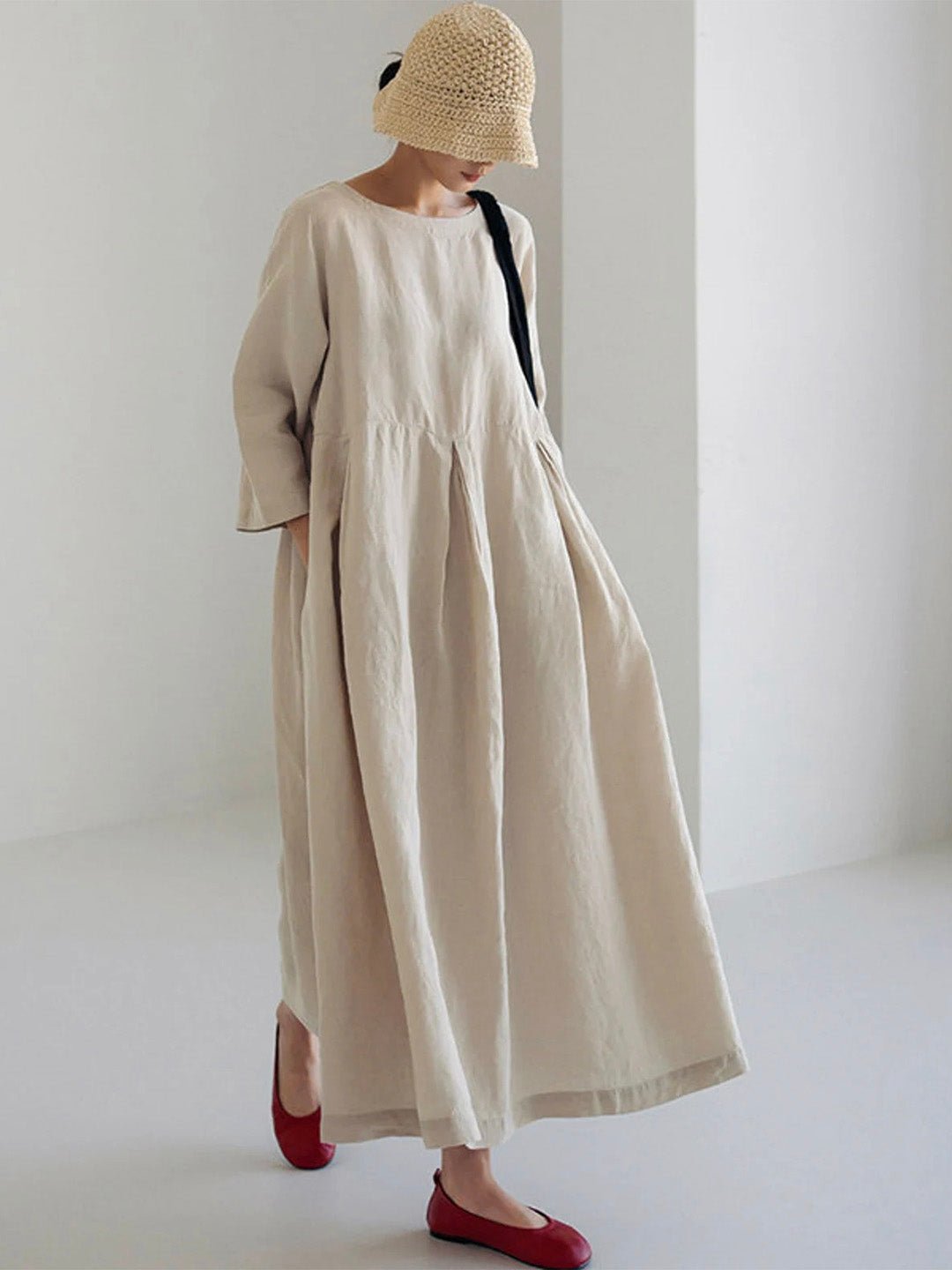 Image of Women's Long Sleeve A-Line Maxi Dress
