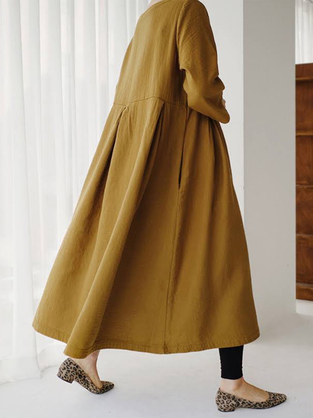 Image of Women's Long Sleeve A-Line Maxi Dress