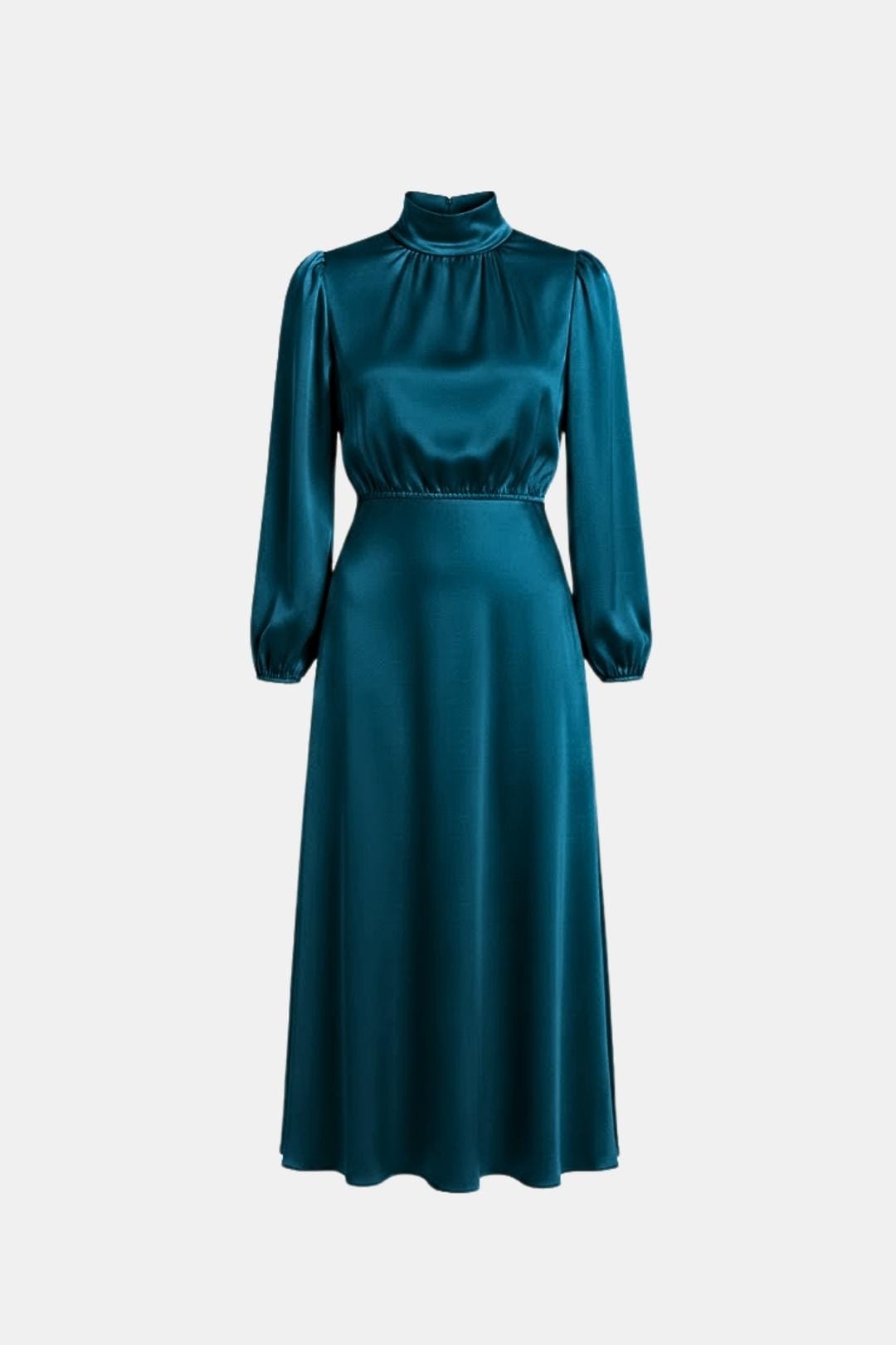 Image of Women's Long Sleeve A-Line Midi Dress