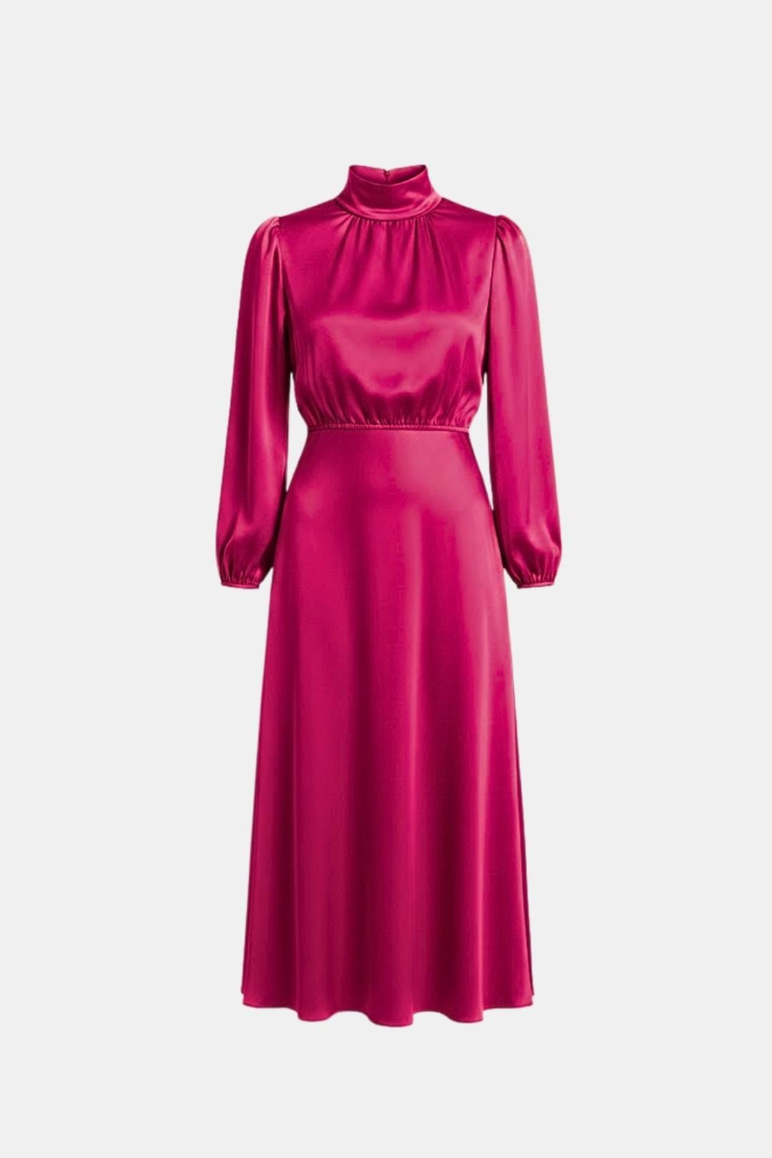 Image of Women's Long Sleeve A-Line Midi Dress