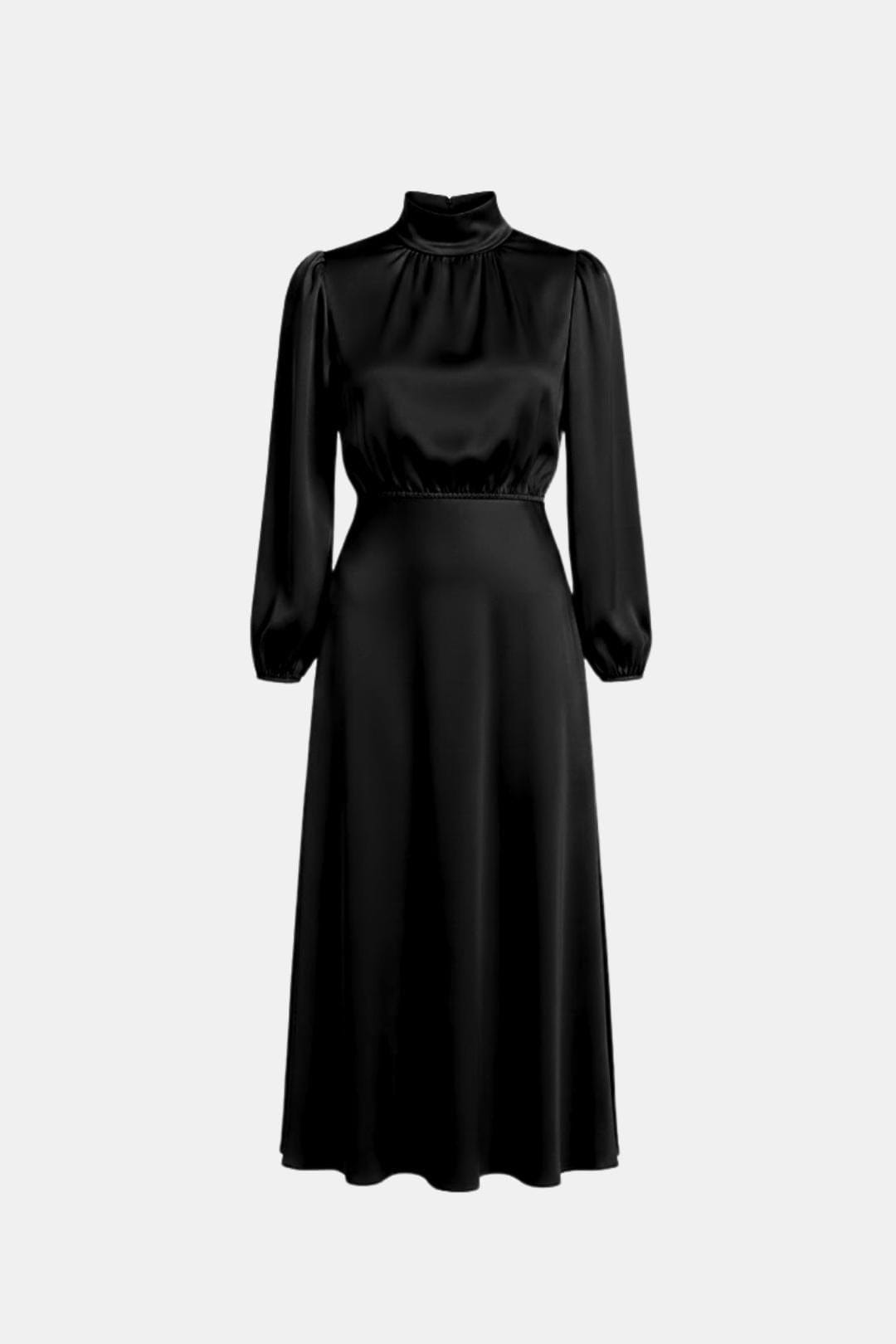Image of Women's Long Sleeve A-Line Midi Dress