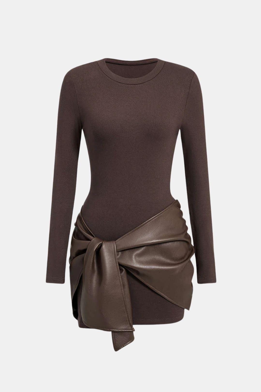 Image of Women's Long Sleeve Bodycon Mini Dress