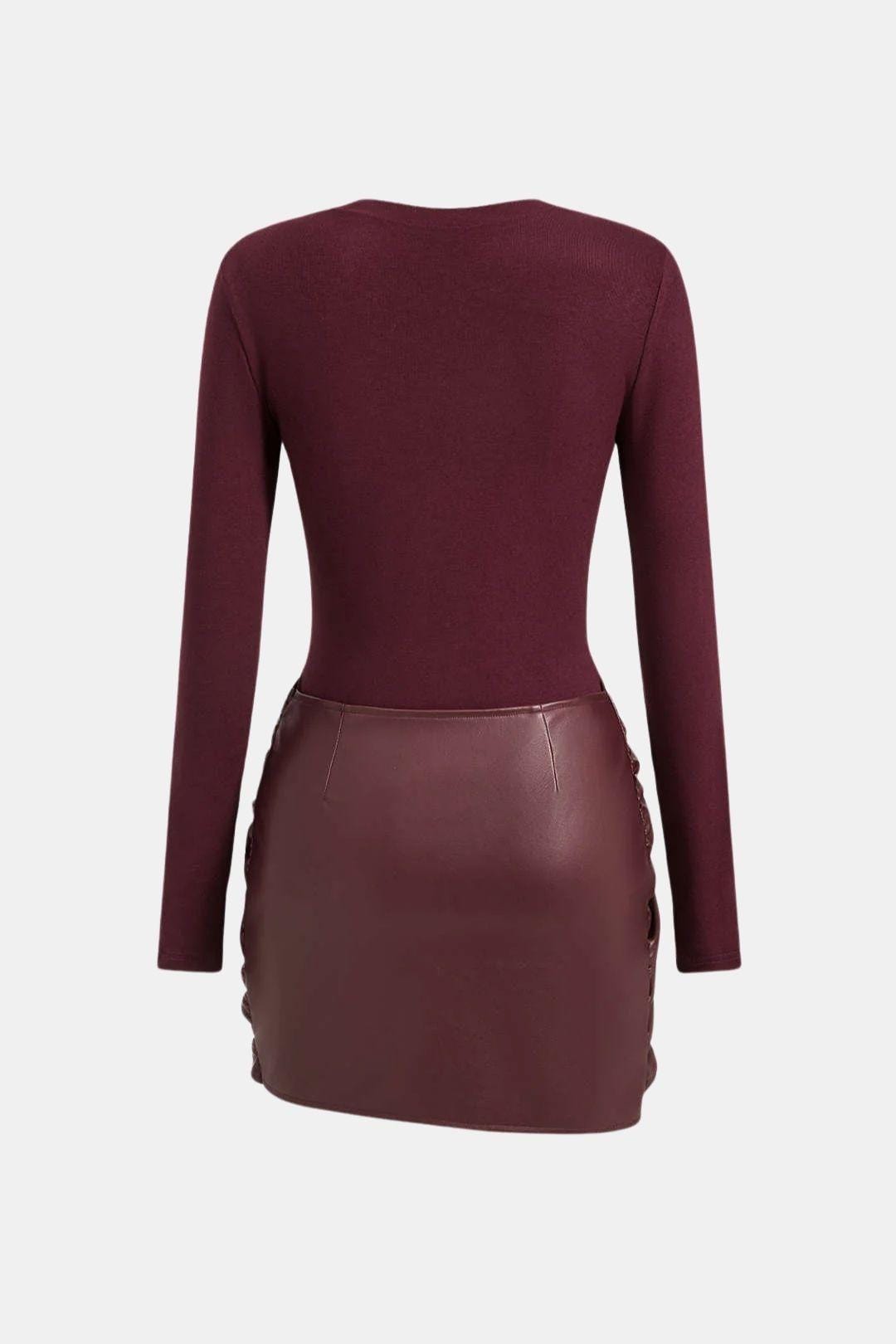 Image of Women's Long Sleeve Bodycon Mini Dress