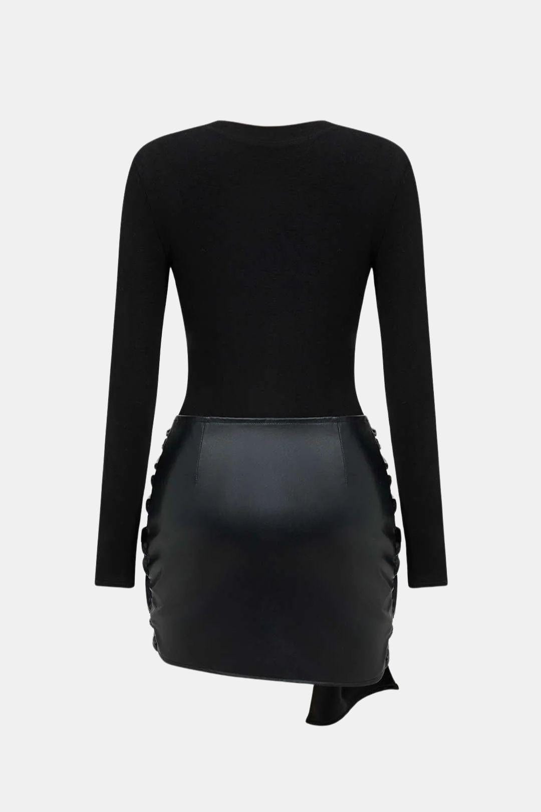 Image of Women's Long Sleeve Bodycon Mini Dress