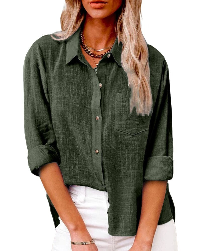 Image of Women's Long Sleeve Button-Down Blouse