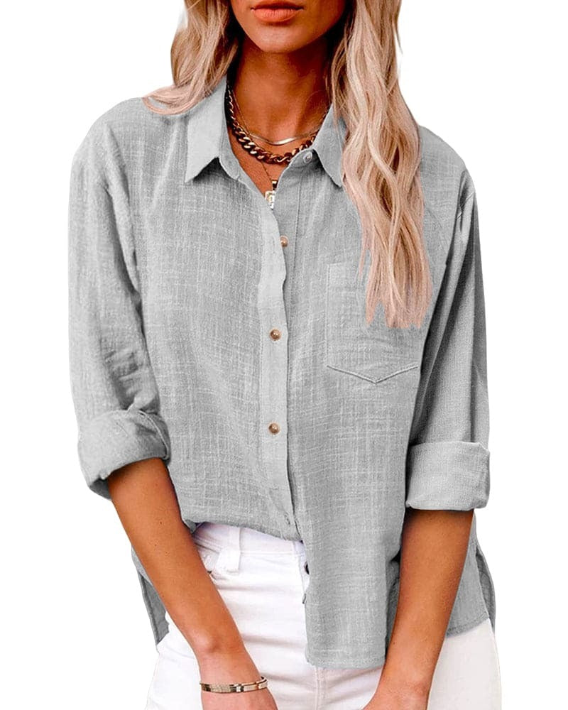Image of Women's Long Sleeve Button-Down Blouse