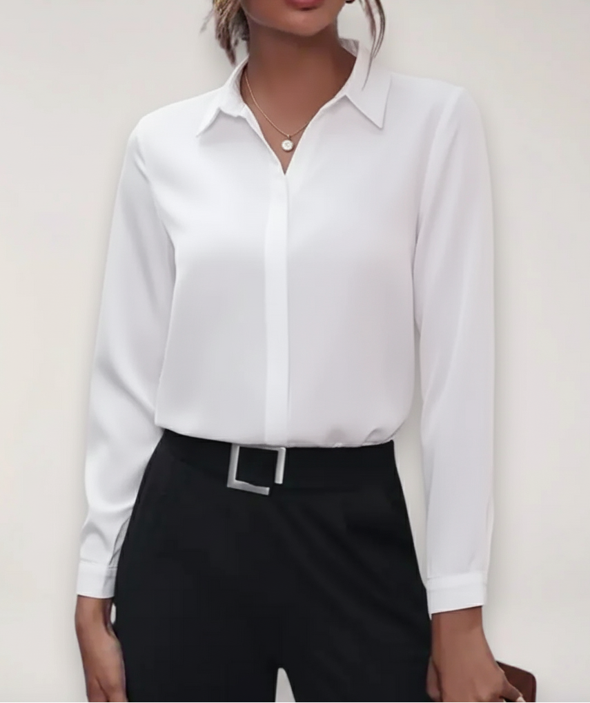 Image of Women's Long-Sleeve Button-Down Blouse