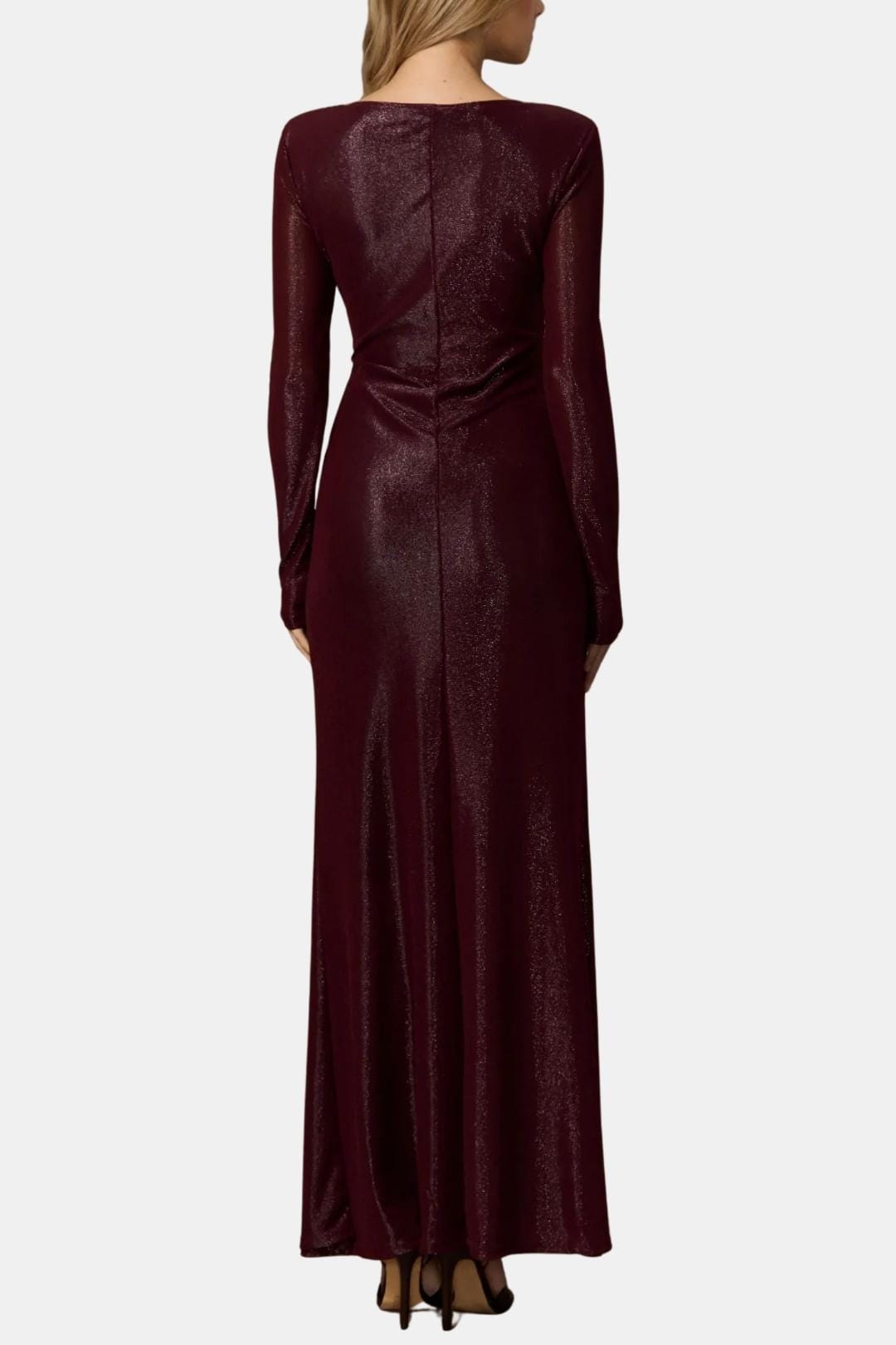Image of Women's Long Sleeve Knot Front Maxi Dress