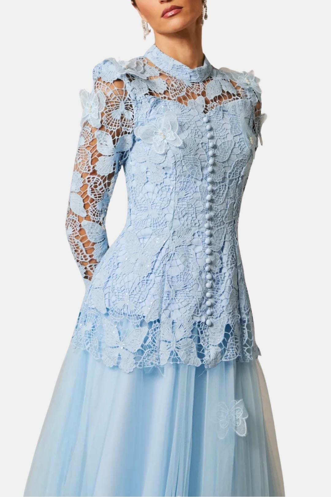 Image of Women's Long Sleeve Lace Maxi Dress