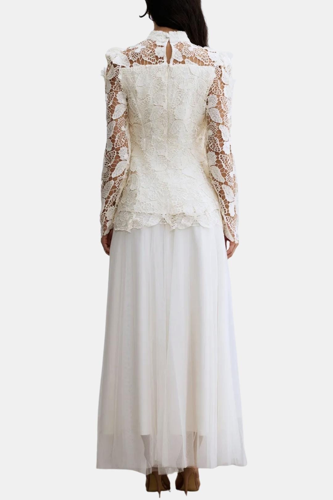 Image of Women's Long Sleeve Lace Maxi Dress