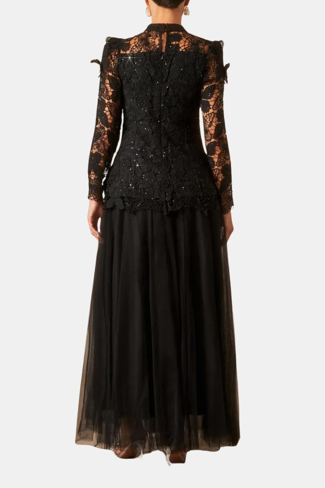 Image of Women's Long Sleeve Lace Maxi Dress