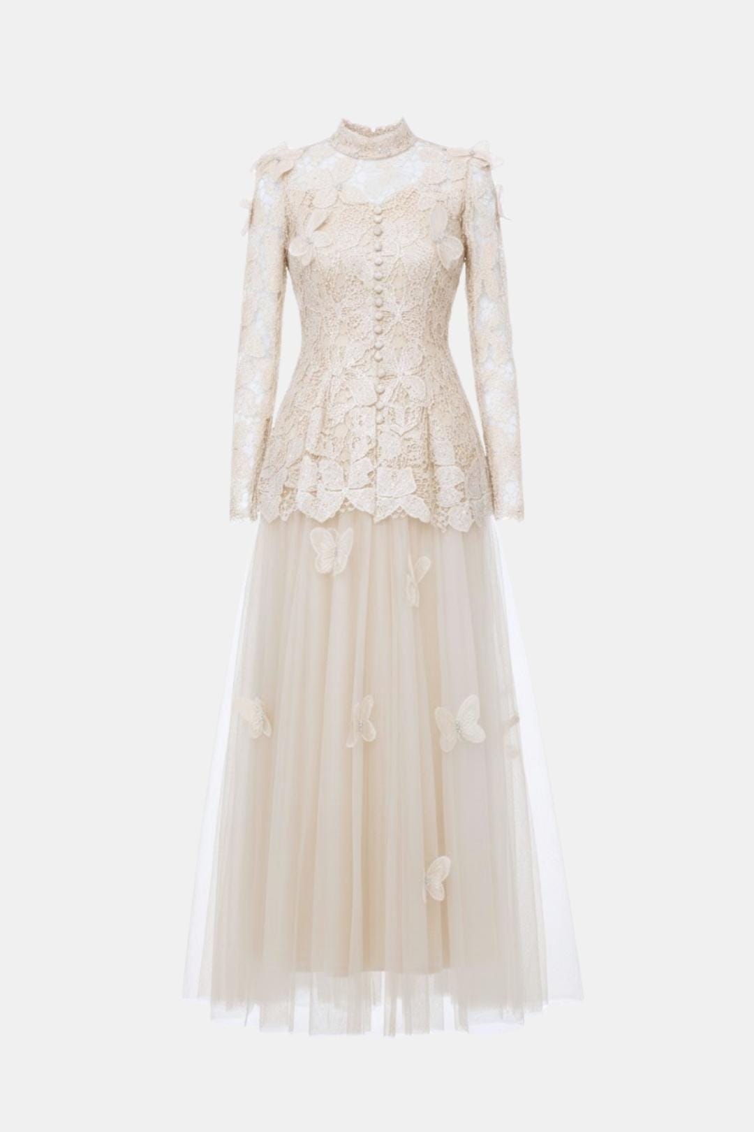 Image of Women's Long Sleeve Lace Maxi Dress