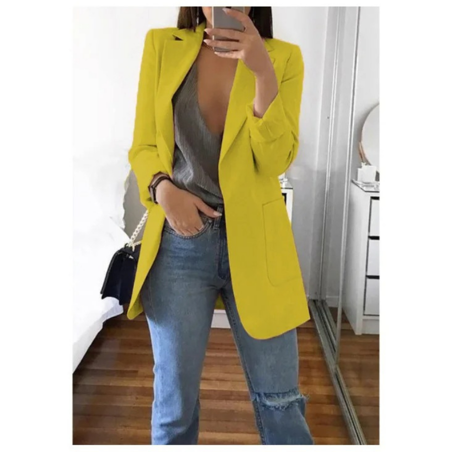 Image of Women's Long Sleeve Notch Lapel Blazer