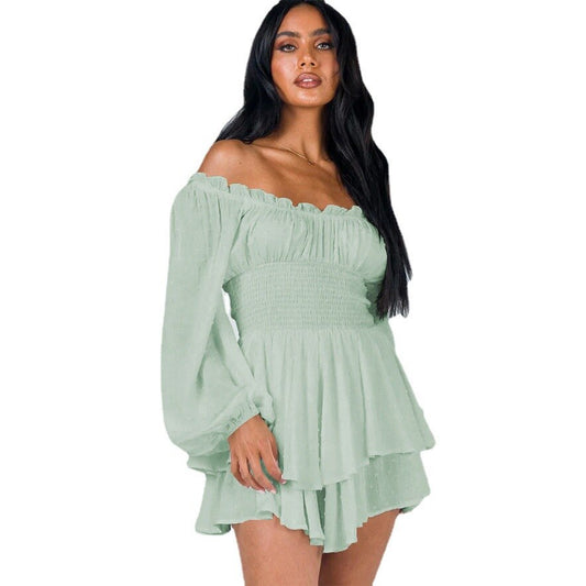Image of Women's Long Sleeve Off-Shoulder Mini Dress