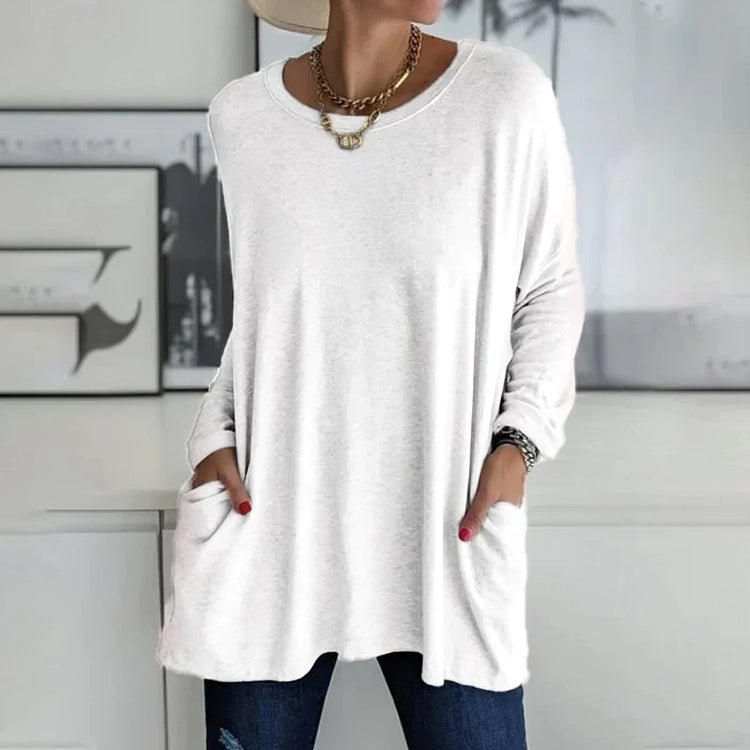 Image of Women's Long Sleeve Pocket Tunic Top