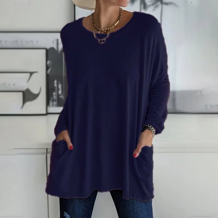 Image of Women's Long Sleeve Pocket Tunic Top