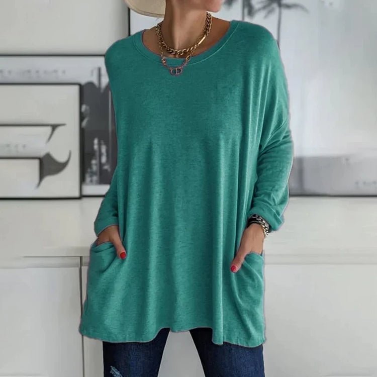 Image of Women's Long Sleeve Pocket Tunic Top