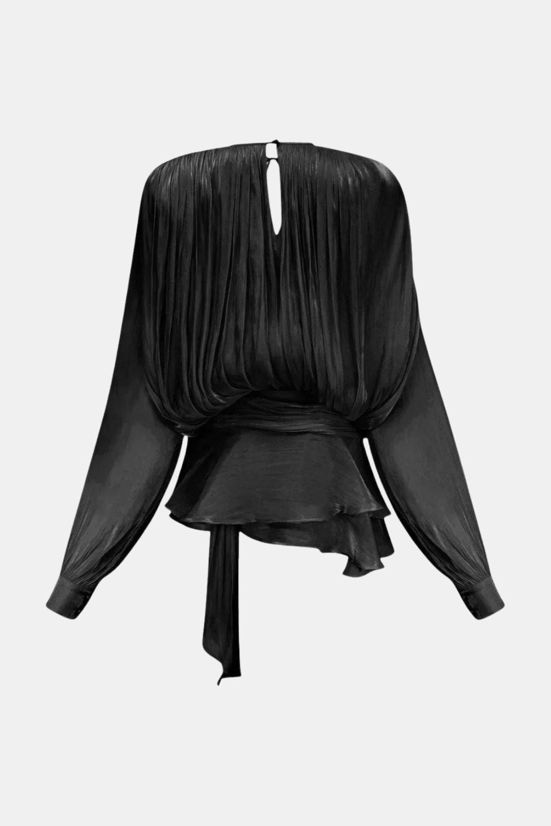 Image of Women's Long Sleeve Tie Neck Mini Dress